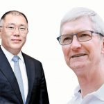 接近する現代車－アップル…ｉＰｈｏｎｅでエンジン始動