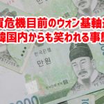 通貨危機目前のウォン基軸通貨論が韓国内からも笑われる事態にｗ￼