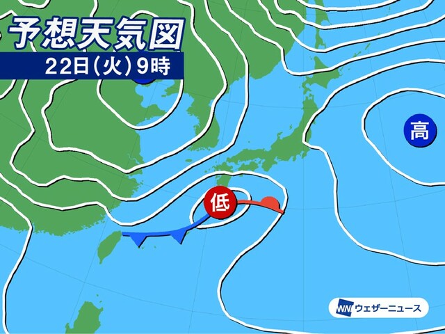 週間天気予報　連休明けは冷たい雨に　来週は気温低い傾向