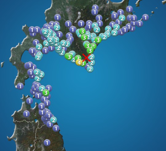北海道で震度4の地震　M5.1　津波の心配なし