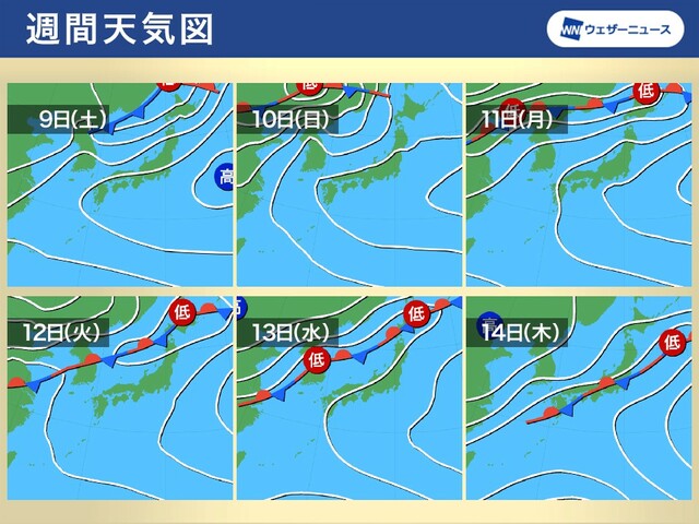 週間天気　週末からは初夏の陽気　桜前線は東北へ