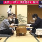 渡辺明名人、211手の熱戦の末に久保利明九段制す 2期連続で藤井聡太棋聖に挑戦まであと1つ／将棋・棋聖戦決勝T