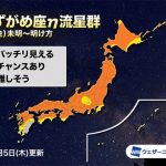 あす未明「みずがめ座η流星群」の観測チャンス　