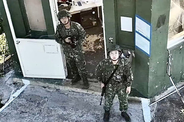 台湾兵の驚く表情が鮮明に…中国ドローン、５キロ離れた台湾軍施設を撮影