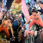警察に立件された「ビキニバイクカップル」、今度は梨泰院に登場＝韓国