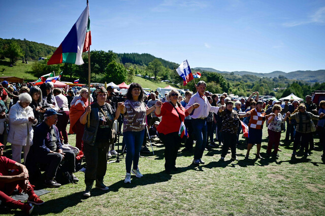 ロシア応援の集会開催　ブルガリア