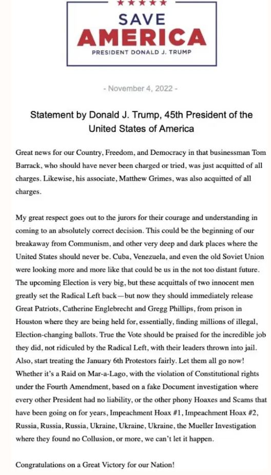 トランプ大統領声明「今度の選挙を前に、急進左派は大きく後退している。アメリカは、キューバ、ベネズエラ、旧ソビエト連邦であってはならないのだ」 トランプ大統領声明「今度の選挙を前に、急進左派は大きく後退している。アメリカは、キューバ、ベネズエラ、旧ソビエト連邦であってはならないのだ」