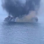 ロシア国防省「ウクライナ無人艇が黒海で偵察艦に攻撃」動画公開
