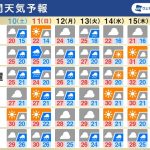 週間天気　梅雨らしい空の週末に　台風3号の動向にも注目