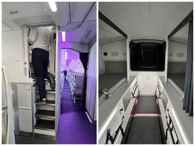 長距離フライトの客室乗務員の寝室を見てみよう…カタール航空機の内部を見学（海外）