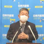 共産・小池書記長、建設費増大の大阪・関西万博の中止を訴える「東京五輪を思い起こさせる」