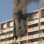 9階建てマンションで火事…80代男性が死亡、隣の部屋の住民も体調不良を訴える