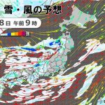 土曜日　全国的に風が強く　暴風に警戒　強い寒気　西日本の平地で積雪も　冬の寒さに