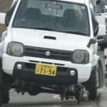 札幌の脱輪事故　車は改造車　容疑者は事故直前の現場付近でタイヤをチェックしていた（動画）