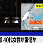 Kアリーナ　40代女性「腹部に刃物が刺さっていた」重症、警察は犯人を追う→自作自演「自分で刺した。悩みがあった」