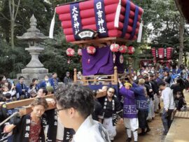 山車倒れ男性2人けが　岡山の神社の祭りで