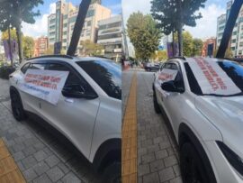 不倫相手の会社前で抗議の横断幕を掲げた男性…韓国「1人デモ」にネットで励ましの声