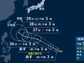 【台風情報】25日に新たな台風発生し11月頭の連休に日本に接近か…例年なら本州に近づかない時期なのに　鍵を握る“太平洋高気圧”