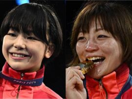パリ金・角田夏実のタンクトップ姿に惚れ惚れ　彫刻ボディーに「ちょっと見て見て見て！」