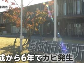 隈研吾氏設計の富岡市庁舎にカビ発生！40億円かけた建物に何が？