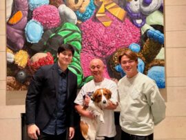 【大谷翔平選手、WS制覇＆MVP受賞！】山本由伸投手と愛犬デコピンも祝福！世界のNobuが豪華3ショット公開！