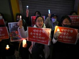 韓国大統領・尹錫悦氏の退陣要求デモ、大阪・鶴橋で在日コリアンら訴え