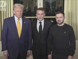 トランプ氏　フランスでマクロン大統領とゼレンスキー大統領と3者会談