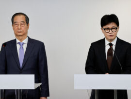 尹氏排除、与党と首相で国政　国会議長は「違憲」と批判　韓国