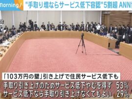 年収103万円の壁：住民サービス低下も容認？世論調査で賛成派が過半数