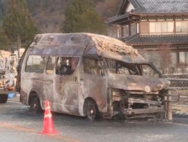 下呂市で救急車が炎上！搬送帰りの隊員ら3人負傷