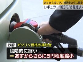 ガソリン補助金縮小で家計直撃！185円台に値上がりへ【節約術も紹介】