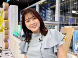 テレ朝人気アナ、フリルブラウスで美スタイル！「ほんと可愛いなあ」「わあ素晴らしい綺麗やわ～」