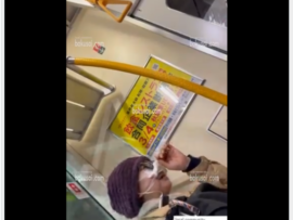 【動画】電車内で「日本人は性格も顔も醜いブサイクな黄猿」と連呼するフランス帰りおばさんが発見されるwww