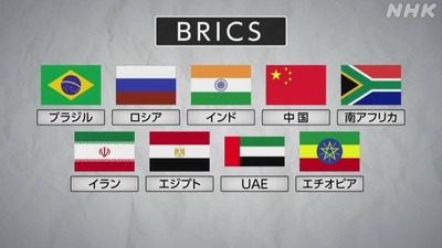 【赤組加盟】インドネシアがロシアや中国などでつくる「BRICS」加盟表明、主要メンバーがコチラ