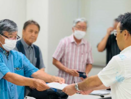 【辺野古ダンプ事故】オール沖縄が防衛局に工事中止要請「あなたは県民を殺した責任者」