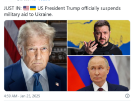 【速報】トランプ大統領、ウクライナへの支援を完全停止「その馬鹿げた戦争を今すぐやめろ！」