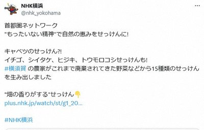 【速報】NHKがまたやってしまった模様　紹介した「野菜せっけん」に指摘殺到、薬機法違反の疑いも