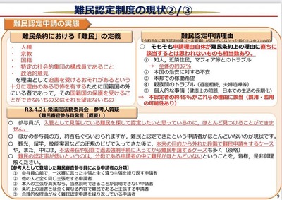 パ者、難民3アウト制に「日本の難民認定率は低い」で対抗する模様→小野田紀美「では論破します」民主党政権の改悪も指摘！