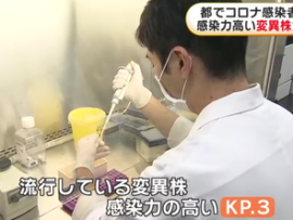 【東京都】新型コロナ「感染活動開始します」12週連続増加、解析施設では変異株「KP.3」が次々検出される