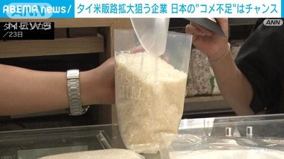 【友情】タイ「日本がコメ不足だって？直ぐにタイ米を届けるので日本の皆さん待ってて下さい」