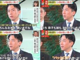 小泉進次郎「パック飯も買う」 週刊誌「絶対嘘や取材して嘘を曝いたろw」