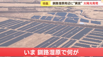 釧路市「自然保護のため、建物禁止」→ソーラーパネルは規制されておらず、えげつない状態になってしまう・・・