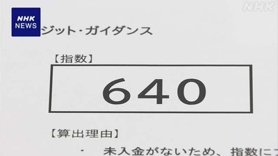 【速報】日本国の指定機関、国民が持つの「信用スコア」を希望者に提供※信用力をわかりやすい数値で示したものです