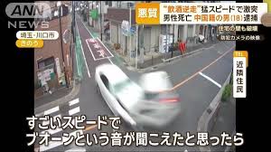 【中国人逆走事故】警察「危険運転致死容疑と酒気帯び運転容疑で送検」→地検「構成要件に該当しない」刑を軽めに変更　5ch「構成要件に該当してるだろ」