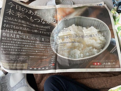 【速報】やっぱりJA全農だった!新聞広告掲載でついに黒幕が顔出し「茶碗一杯のご飯の価格は49円。それでも高いと感じますか?」 【速報】やっぱりJA全農だった!新聞広告掲載でついに黒幕が顔出し「茶碗一杯のご飯の価格は49円。それでも高いと感じますか?」
