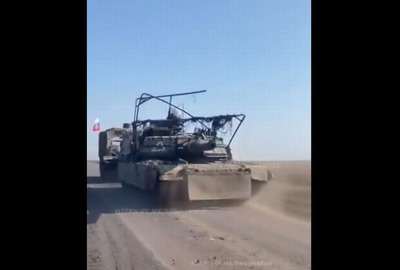 【悲報】ウクライナ軍がクルスクに置いていったM1エイブラムス戦車、ロシア軍に鹵獲される