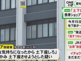 【速報】携帯ショップの26歳女性店員の髪の毛つかみ土下座強要、外国人を逮捕